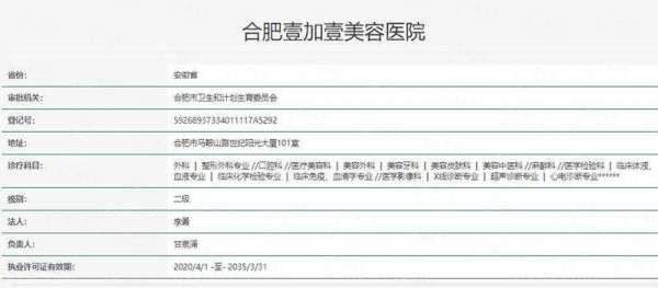 一、合肥壹加壹整形美容口腔医院甘泉涌医生隆胸技术